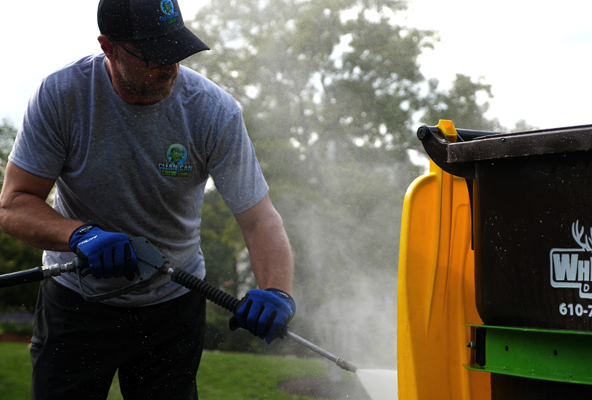 Trash Can Disinfecting Process In Pennsylvania